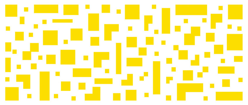Abstract Yellow Geometric Shapes Pattern