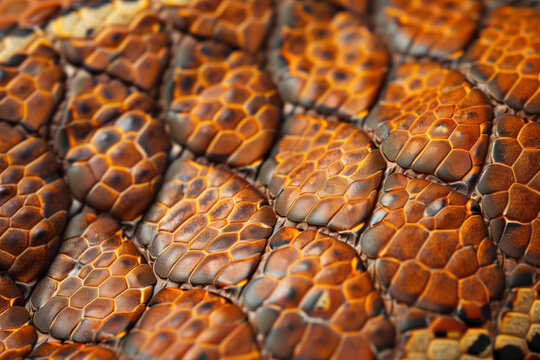 Exotic natural python snake leather texture background