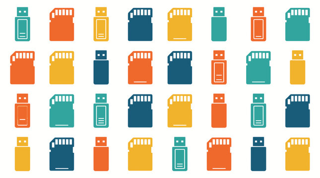 USB drives and memory card icons.