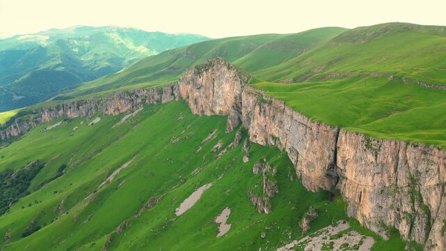 Aerial view of the beautiful mountain and rock