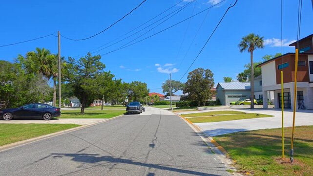 Upscale home Saint Augustine Florida shot with motion gimbal stabilize camera