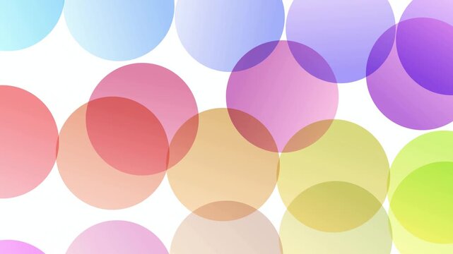 Colorful translucent overlapping circles pattern 4K