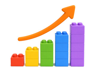 Obraz premium toy block graph
