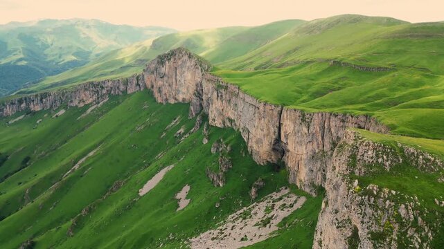 Aerial view of the beautiful mountain and rock