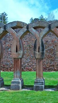 Romanesque cloister arches of San Juan de Duero in Soria