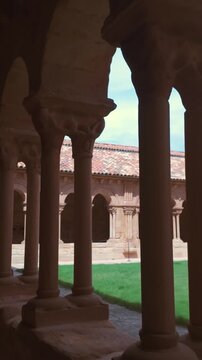 Romanesque cloister architecture of San Pedro in Soria