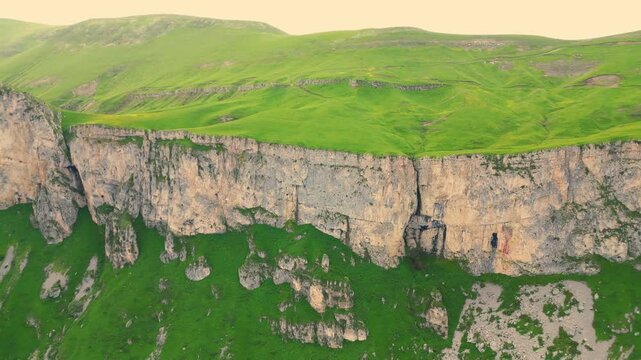 Aerial view of the beautiful mountain and rock