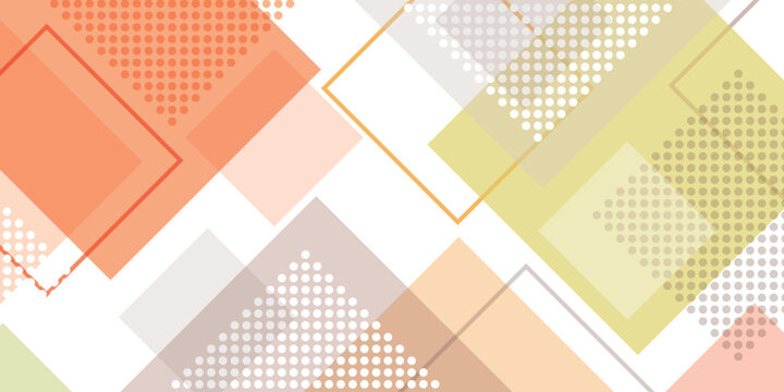Abstract Geometric Background with Orange and Yellow Shapes