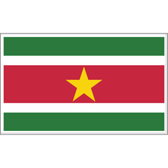 Naklejka premium Suriname Country Flag Vector Design