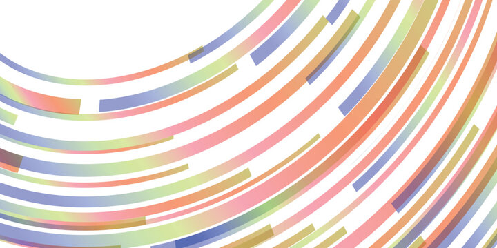 Abstract geometric pattern with colorful curved segments