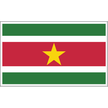 Suriname Country Flag Vector Design