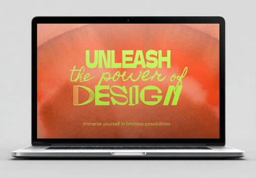 Inspirational Design Quote On Laptop Screen