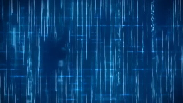 Digital rain falling lines.