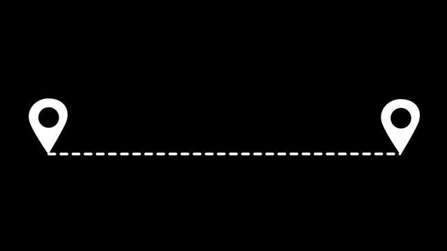 White horizontal dotted dash line animation. Minimalist graphic border, divider separator 4k animation.