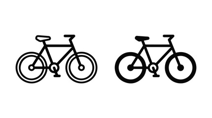 Fototapeta premium Bicycle Minimalist Vector Art Two Bicycle Style Choices for Transportation Theme Use