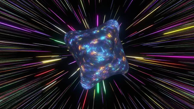 Cosmic Hyperspace Warp Speed 4K Generative AI