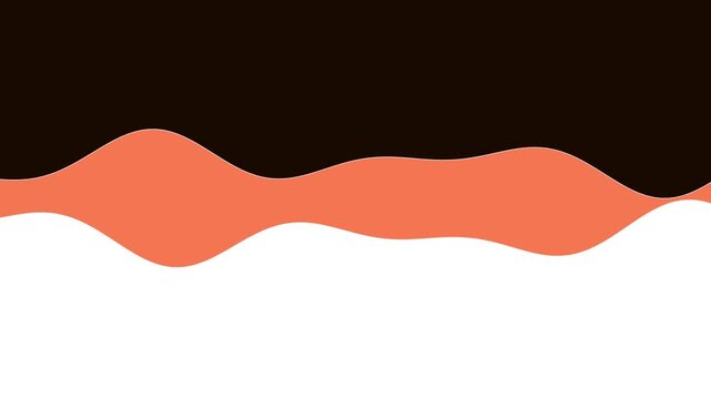 Wave Line Orange Two Lines Falling Audio Sound Waveform Seamless Loop - Black Background Screen Blend Overlay