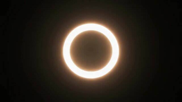 Glowing Golden Ring of Light 4K Generative AI