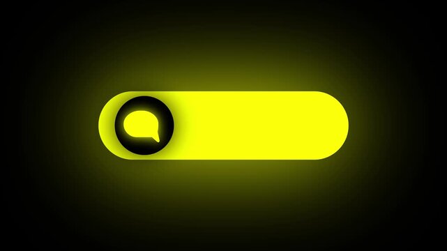 social media comment with text and icon animation. Isolated on a black background with an alpha channel 4k video.