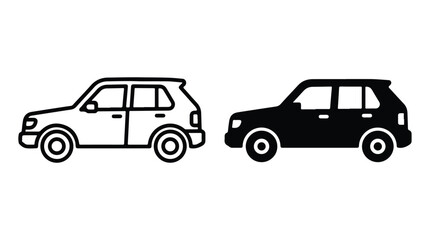 Obraz premium Car Icon Design Showing Transportation Solutions Travel Industry