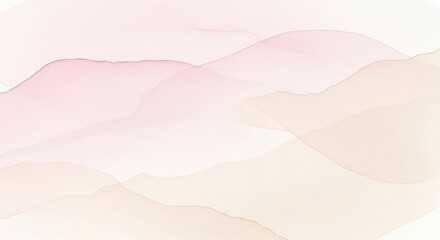 Fototapeta premium Soft, layered colors create an abstract landscape resembling rolling hills. The image features a gradient of pale pinks, peaches, and creams, blending seamlessly to form undulating forms.