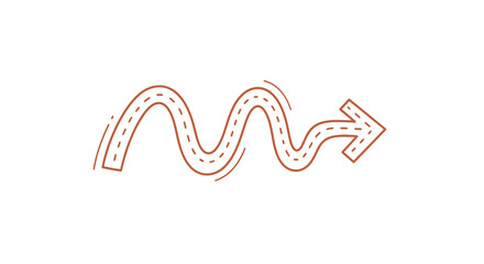 Winding Road with Arrow Direction Sign. © Abutop