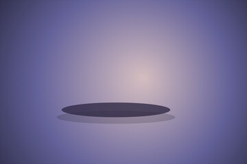 Minimalist Flying Saucer in Gradient Background © mei