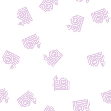 zero waste vector glyph seamless pattern zero waste sign illustration