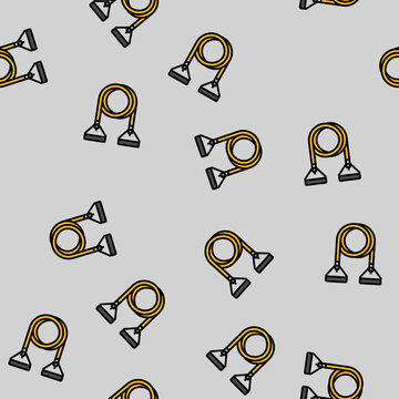 resistance tubes fitness tool vector seamless pattern resistance tubes fitness tool sign illustration