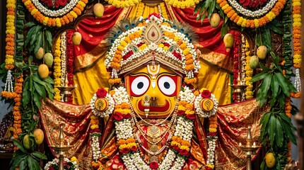 Obraz premium Lord Jagannath, Happy Rath Yatra
