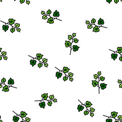 Fototapeta premium leaf grape vector seamless pattern leaf grape sign illustration