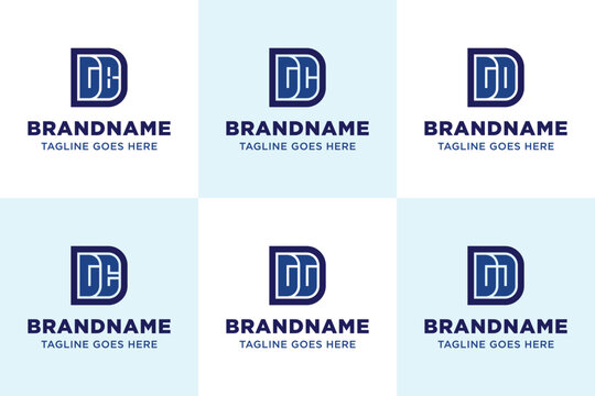 Letters DGB DGC DGD DGE DGG DGJ Monogram Logo Set