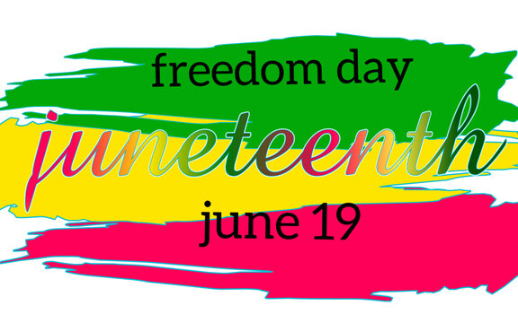 juneteenth card on white