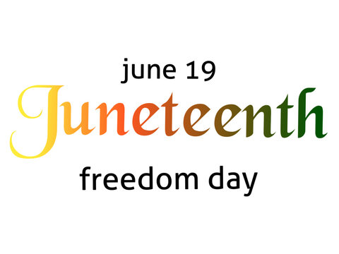 juneteenth card on white
