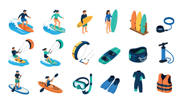 Surfing equipment and accessories.