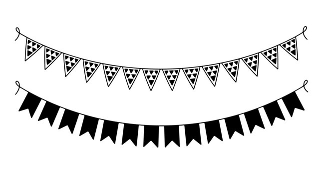 Black and white zigzag pattern with scalloped edges