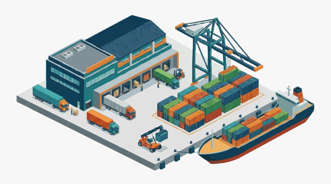 Port Container Shipping Operations.