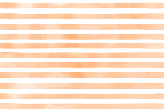テラコッタ 横型水彩ボーダー 背景透過PNG / Terracotta Horizontal Watercolor Border Isolated PNG