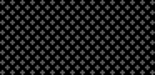 Seamless Pattern of Grey Fleur de Lis Symbols on Black Background. © Jazzy Photo