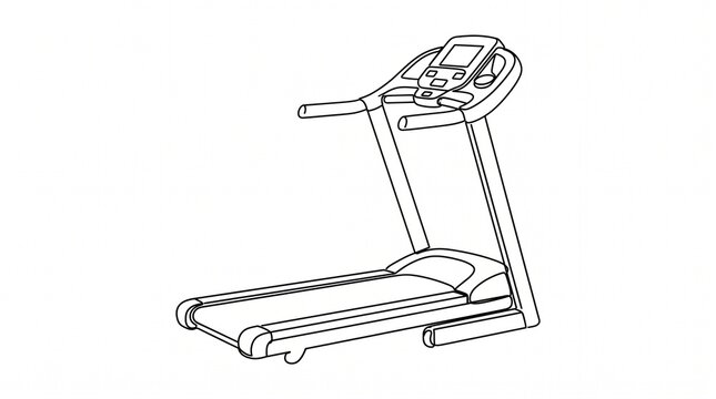 Treadmill machine with control panel and running belt for cardiovascular exercise and fitness training in gyms and homes for improved health and wellness results