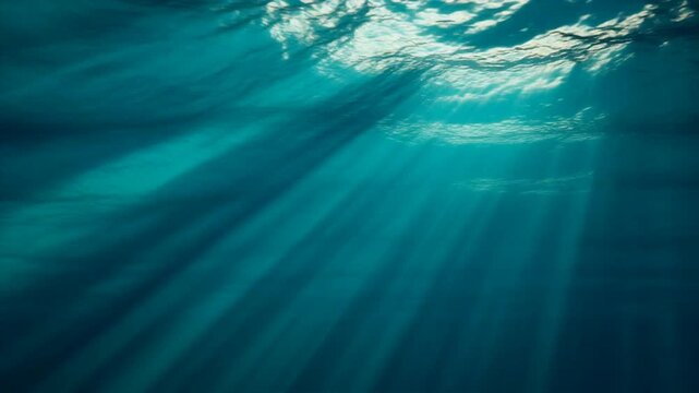 sunlight filtering through ocean water.