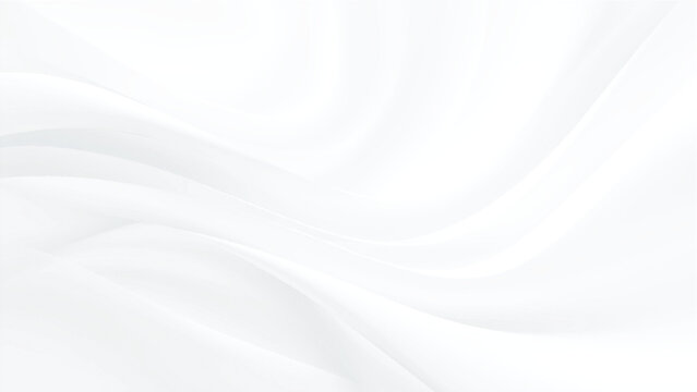 abstract white flowing wave background with soft layered curves, elegant minimalist paper style modern design backdrop