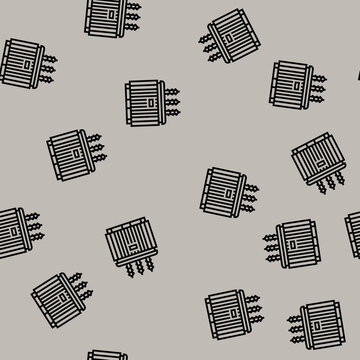 electrical transformer industry vector line seamless pattern electrical transformer industry sign illustration