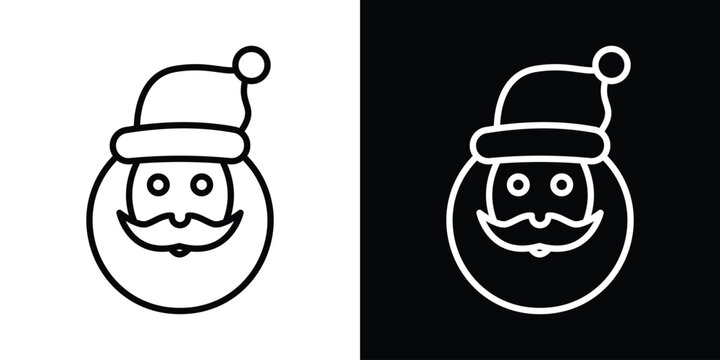 Santa claus face icon