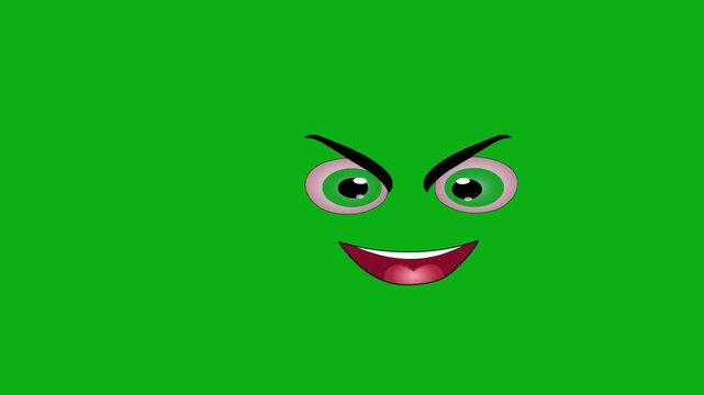 face evil smile grin mischievous look teeth premium stock asset element for professional video creators. this specialized graphic layer is optimized perfectly for overlay design