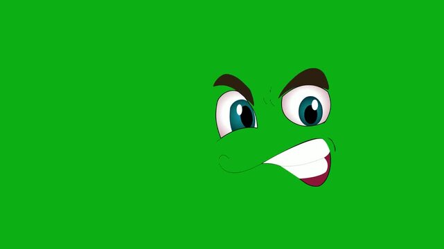 face angry face smirk expression blue eye mouth premium stock asset element for professional video creators. this specialized graphic layer is optimized perfectly for overlay