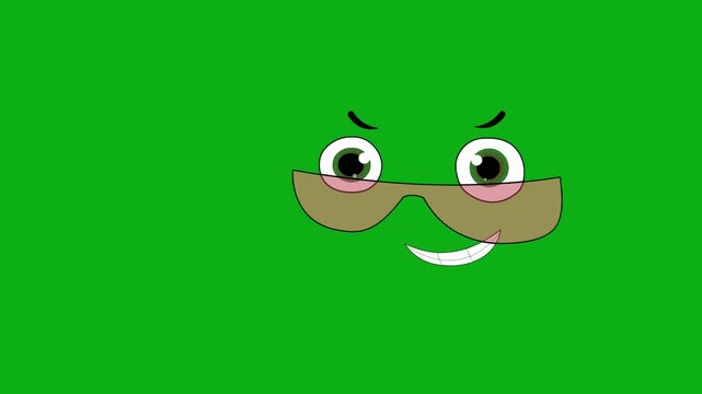 face cool sunglasses hipster smiling style trend premium stock asset element for professional video creators. this specialized graphic layer is optimized perfectly for overlay