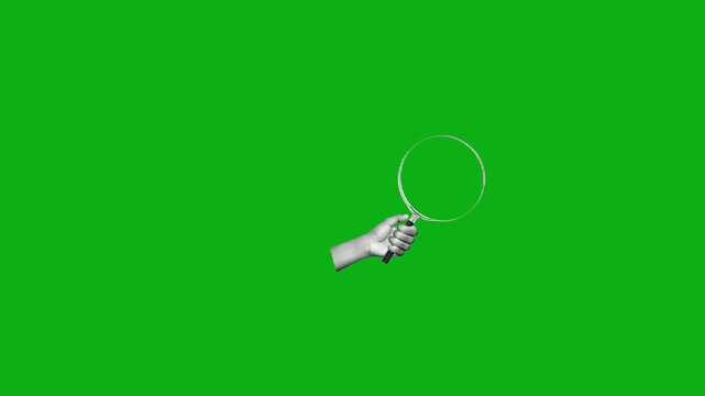 Hand ring gesture green screen chromakey background 2d animated cartoon animation sign language communication symbol finger action concept icon loops smoothly on chroma key