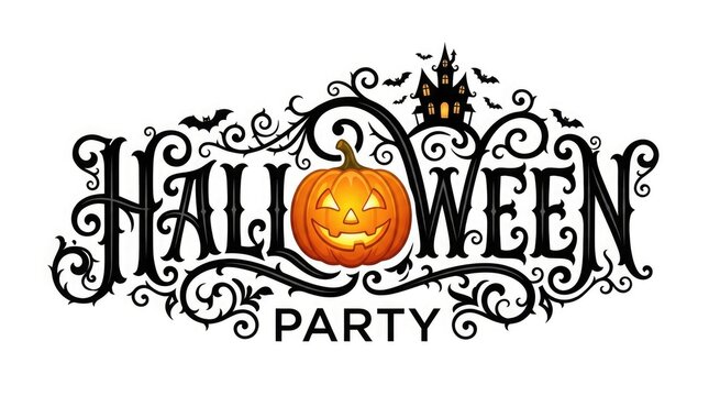 Halloween party invitation graphic