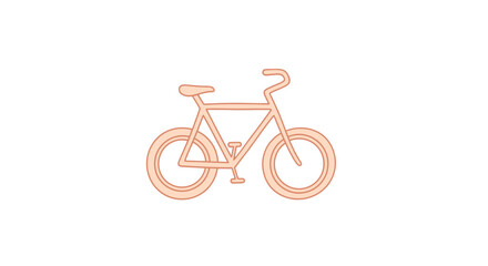 Fototapeta premium Simple Line Drawing of a Bicycle.